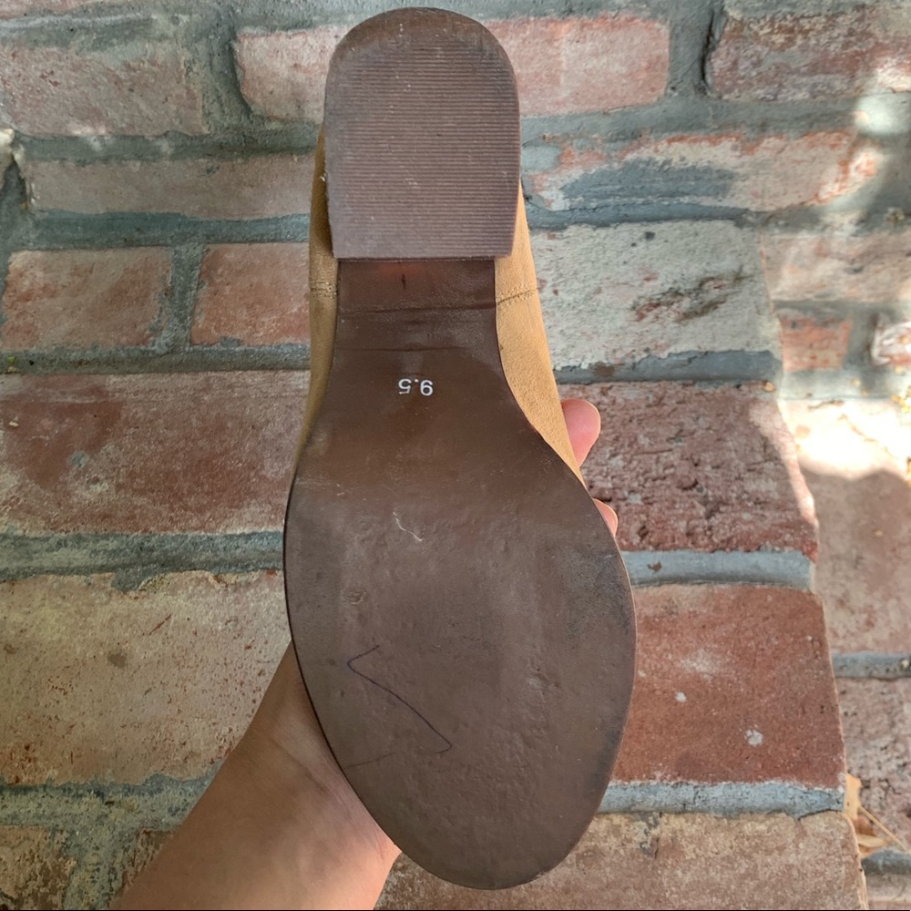 Jeffrey Campbell Rumble Tan Wood Block Booties - Picture 6 of 8